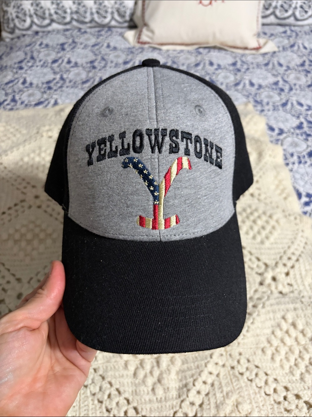 Yellowstone Embroidered Trucker Hat - Gray & Black worn once